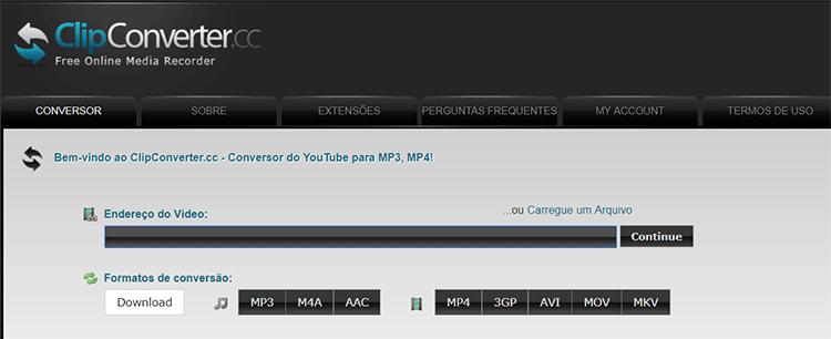 Conversores de video youtube — passo 3